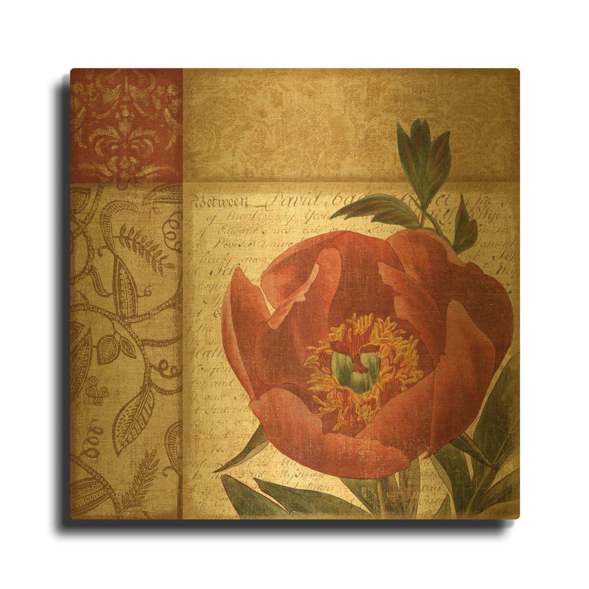 'Classic Tones I' By NBL Studio Gold Metal Wall Art