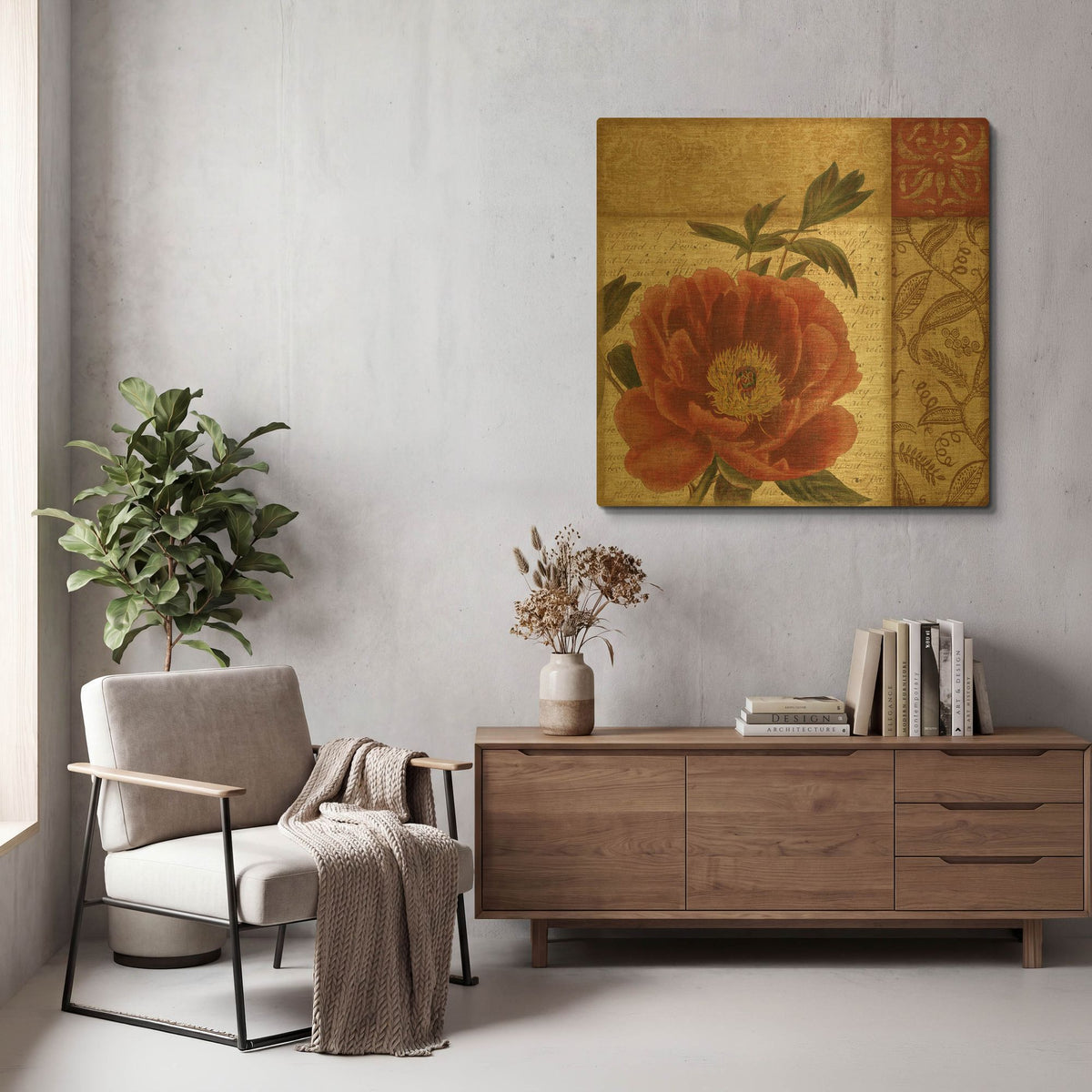 'Classic Tones II' By NBL Studio Gold Metal Wall Art