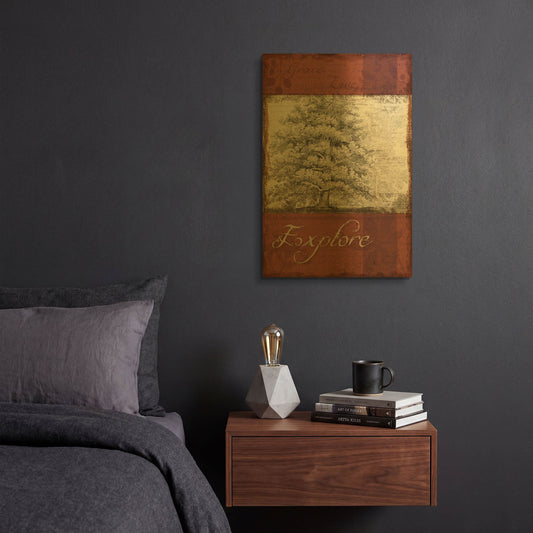 'Natural Thoughts II' By NBL Studio Gold Metal Wall Art