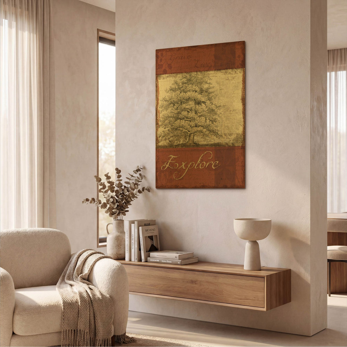 'Natural Thoughts II' By NBL Studio Gold Metal Wall Art