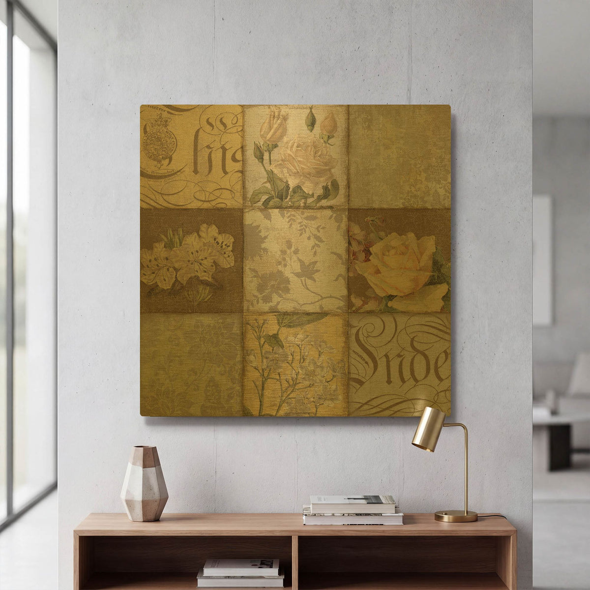 'Soft Lavender I' By NBL Studio Gold Metal Wall Art