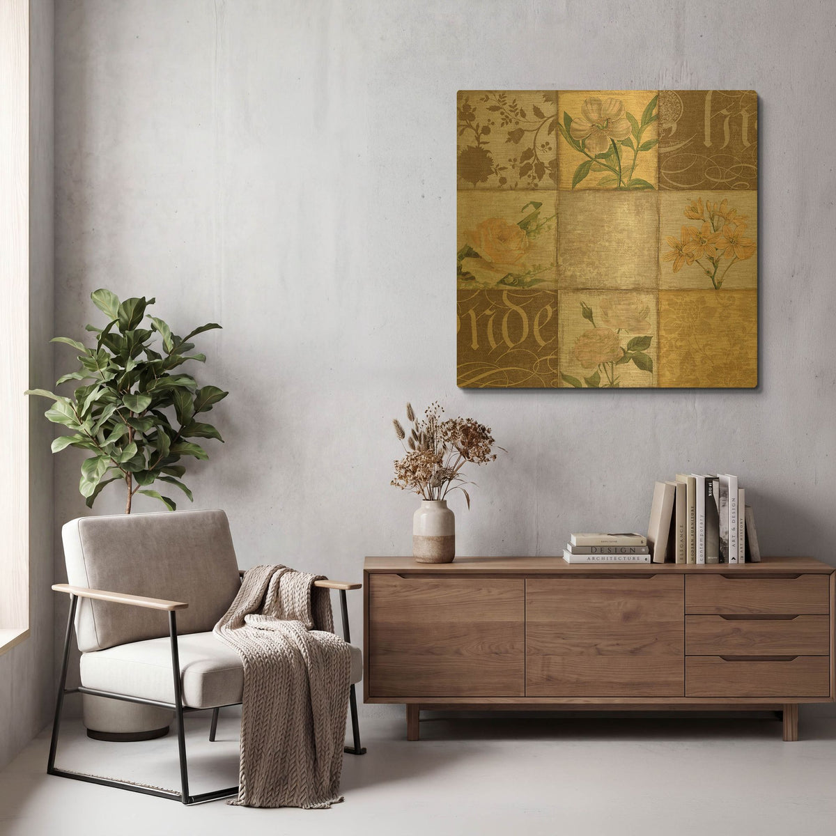 'Soft Lavender II' By NBL Studio Gold Metal Wall Art