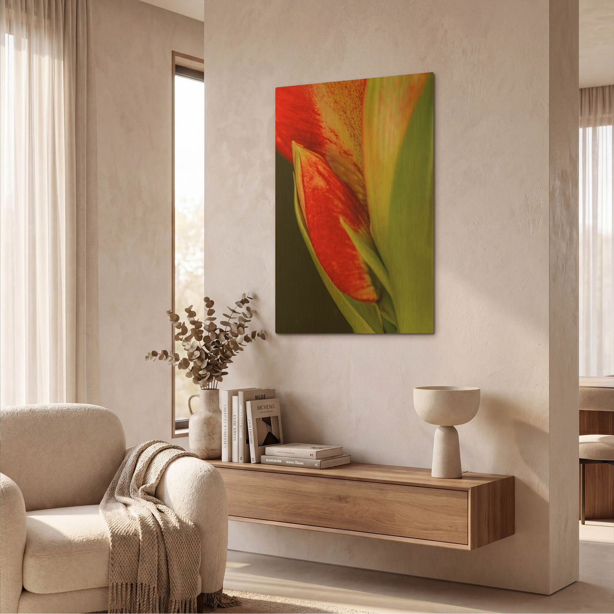 'Amaryllis' By Pamela Plummer Gold Metal Wall Art
