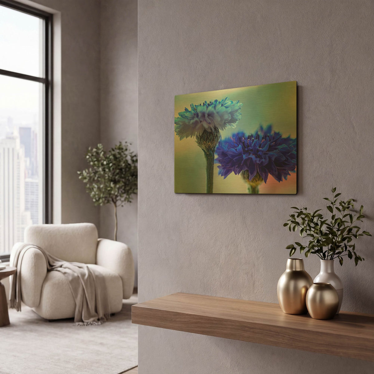 'Bachelor Brothers' By Pamela Plummer Gold Metal Wall Art