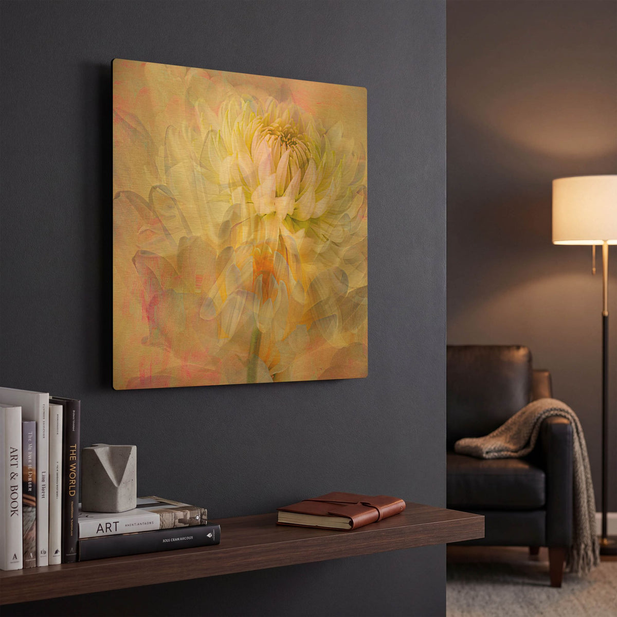 'Cotton Candy' By Pamela Plummer Gold Metal Wall Art