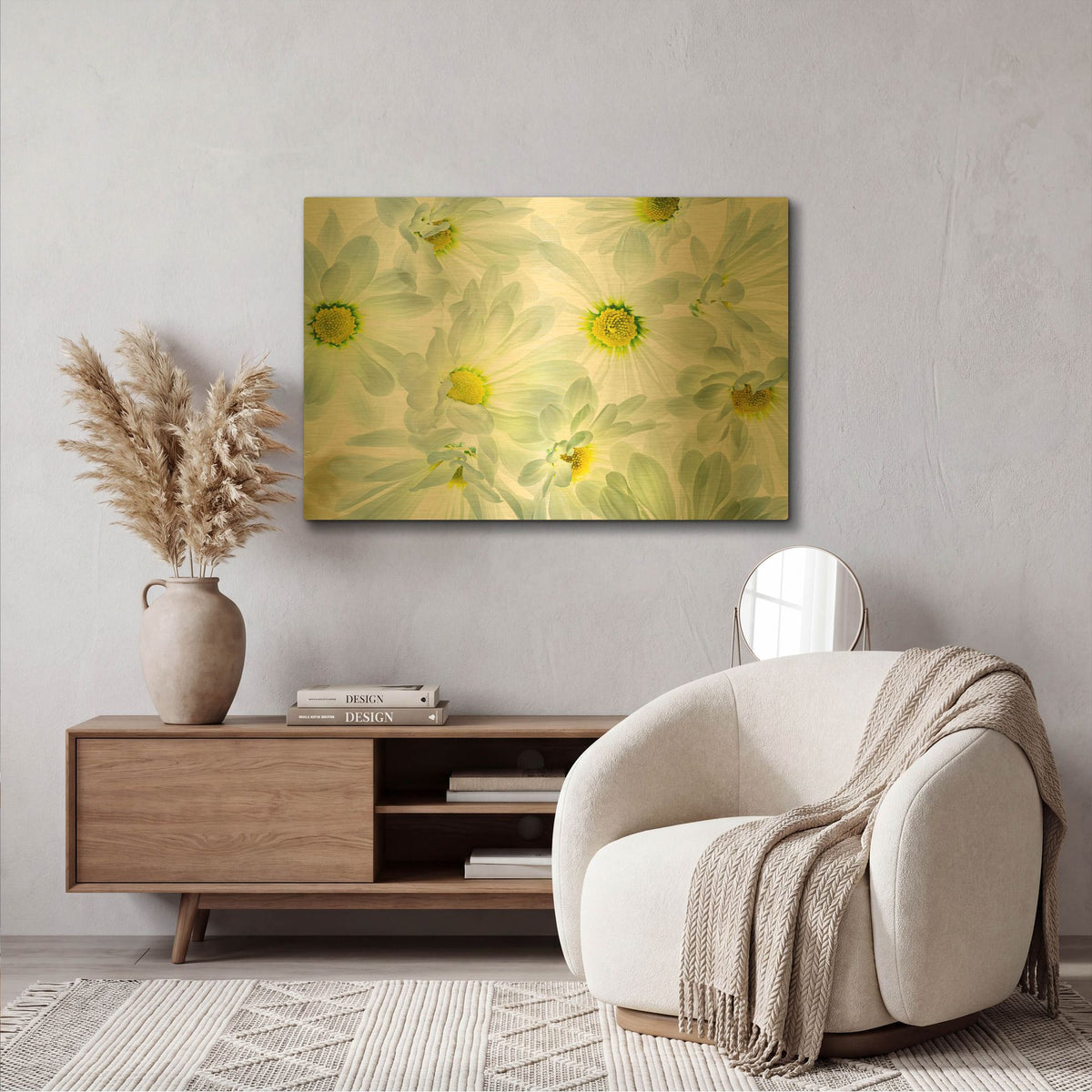 'Daisy Dance' By Pamela Plummer Gold Metal Wall Art