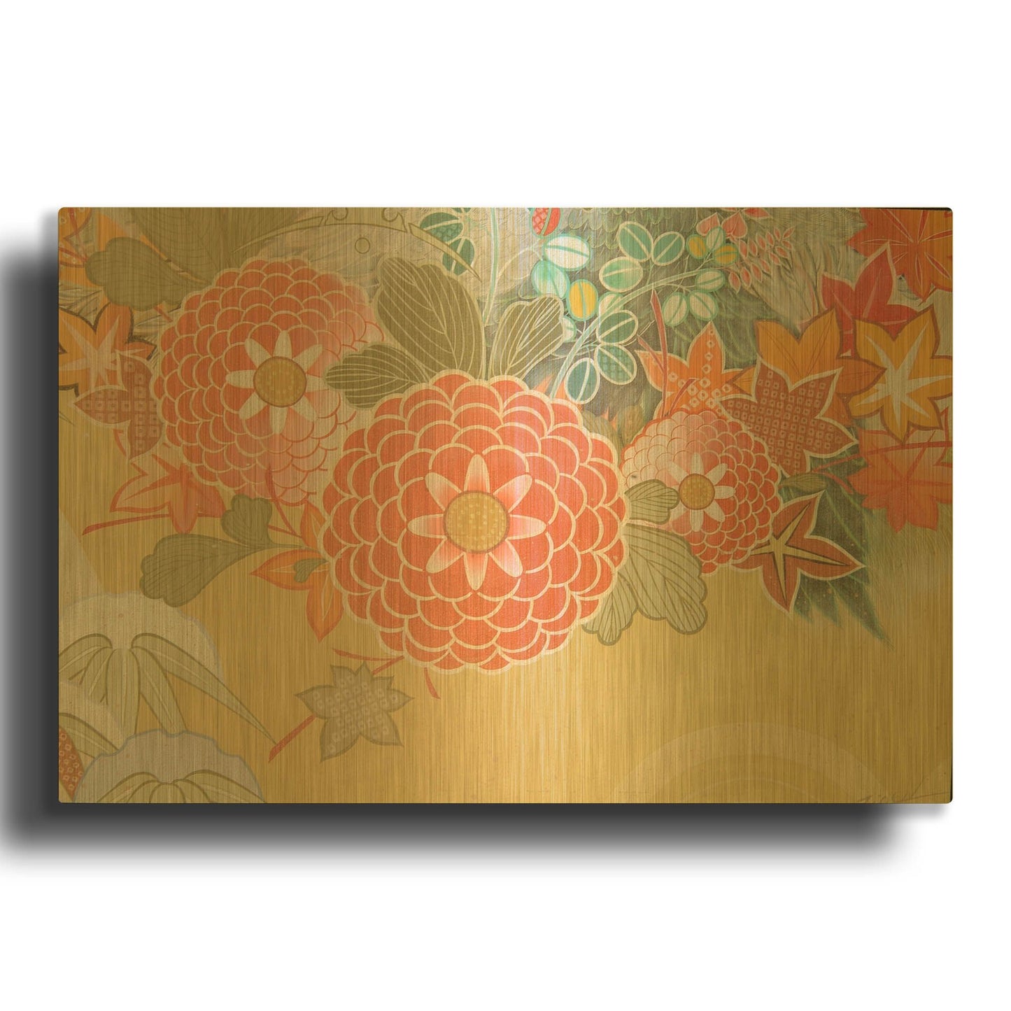 'Fukaaki' By Zigen Tanabe Gold Metal Wall Art