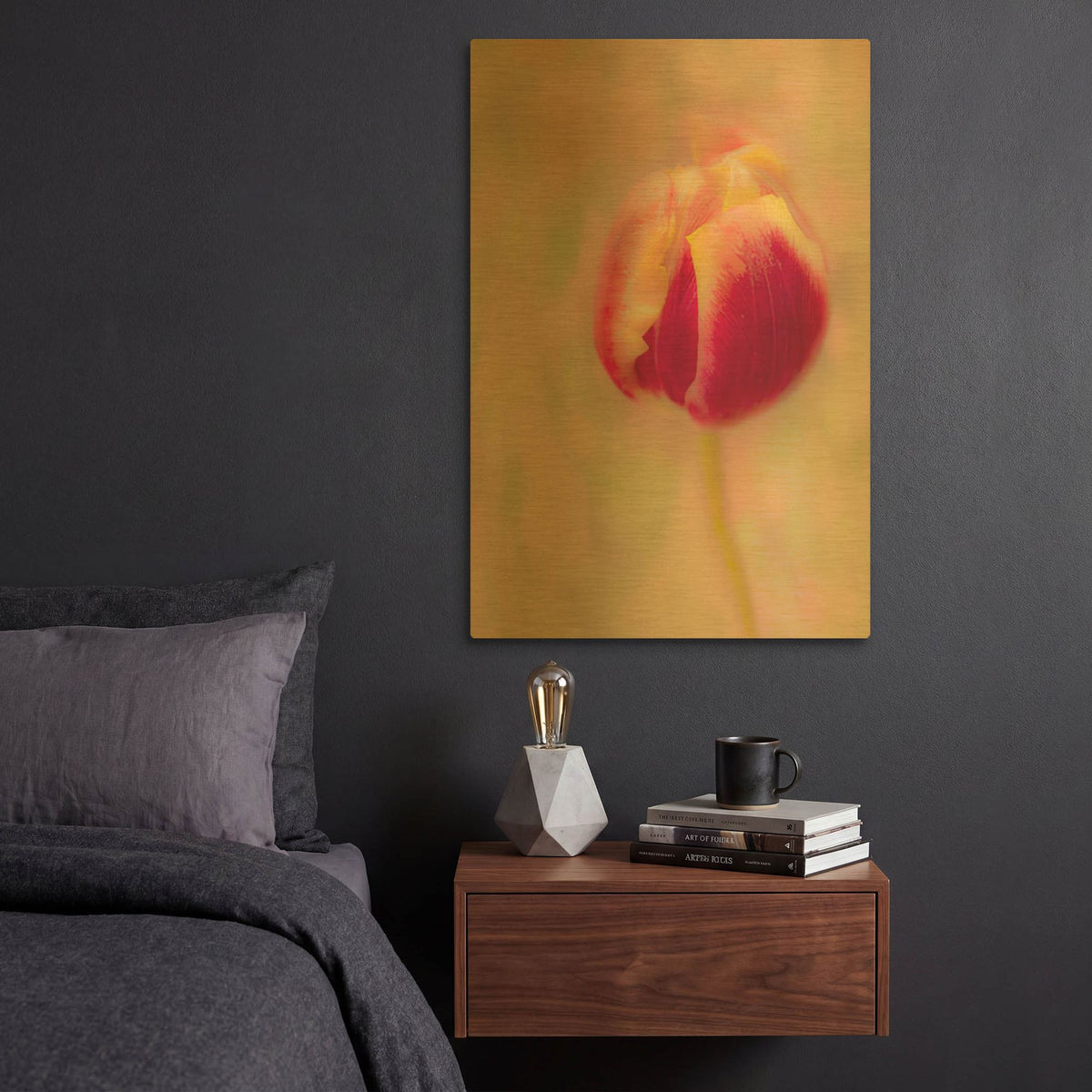'First Bloom' By Pamela Plummer Gold Metal Wall Art