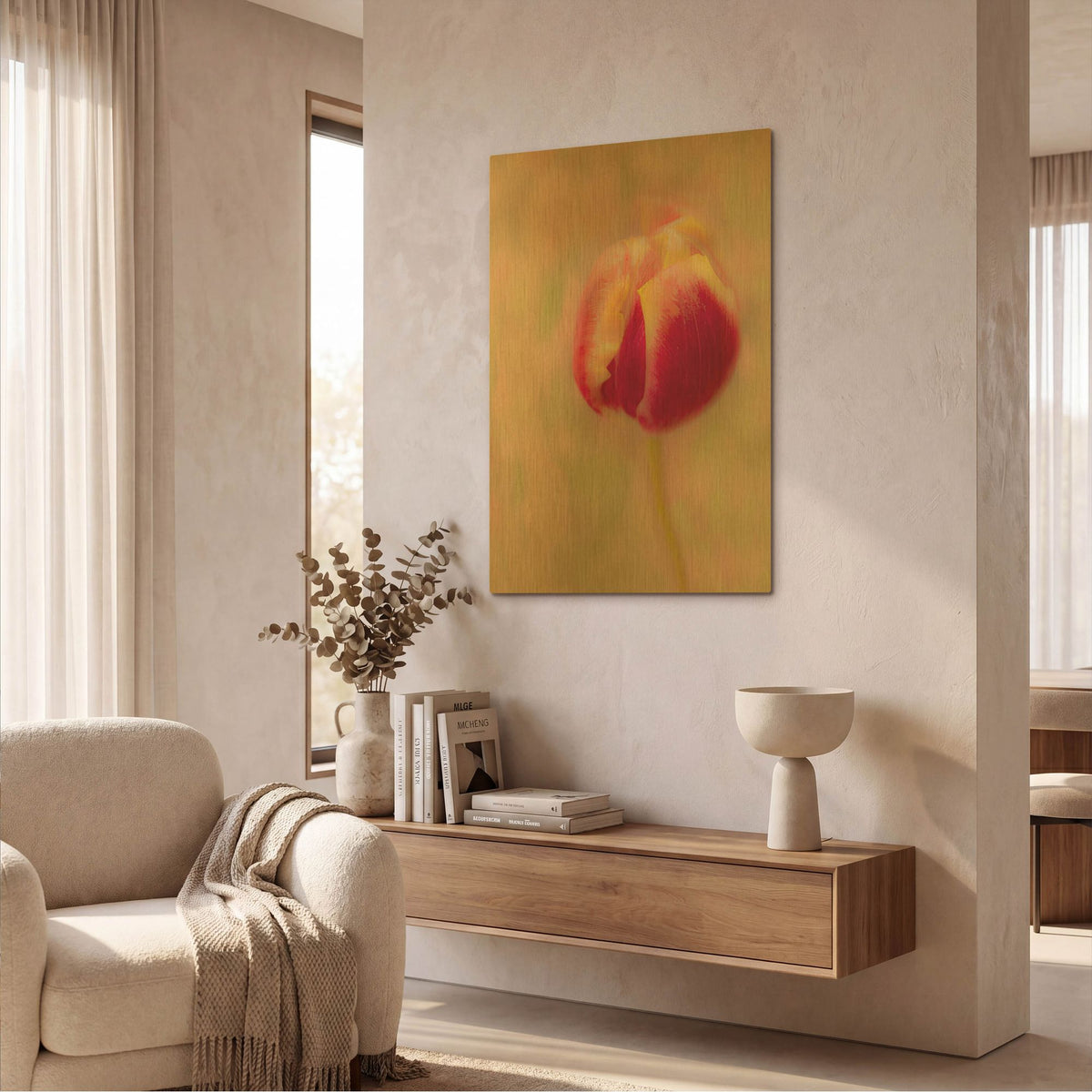 'First Bloom' By Pamela Plummer Gold Metal Wall Art