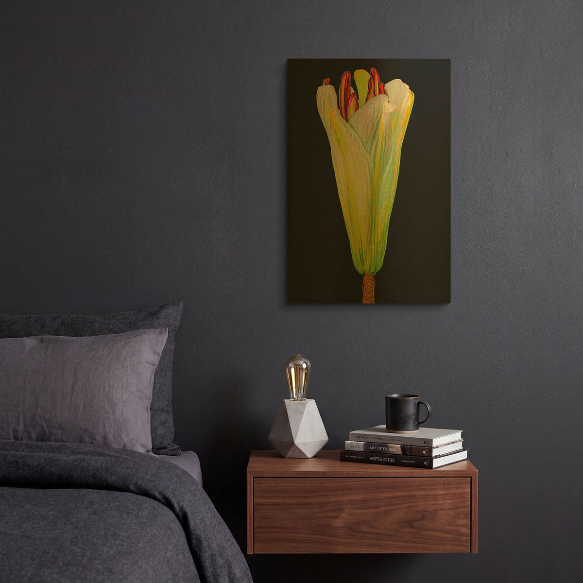 'Lily Bud' By Pamela Plummer Gold Metal Wall Art