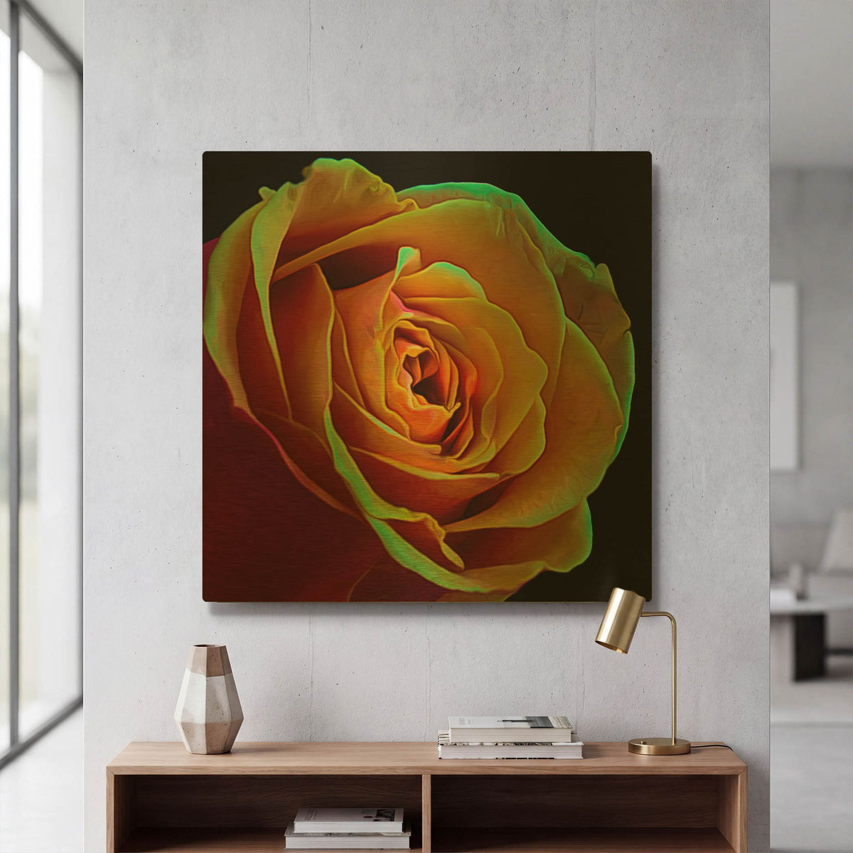 'Love Is A Rose 2' By Pamela Plummer Gold Metal Wall Art