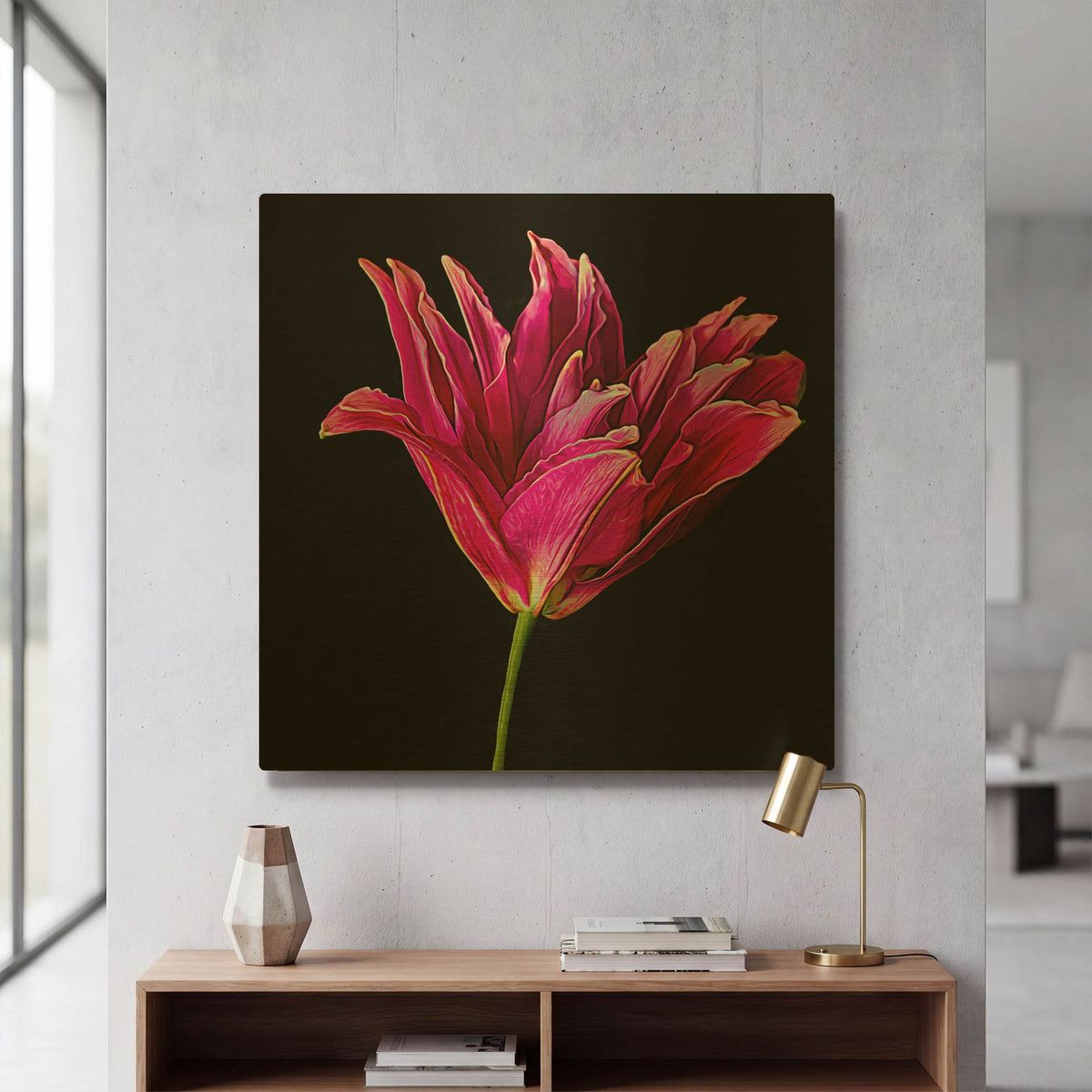 'Miss Lily Midnight' By Pamela Plummer Gold Metal Wall Art