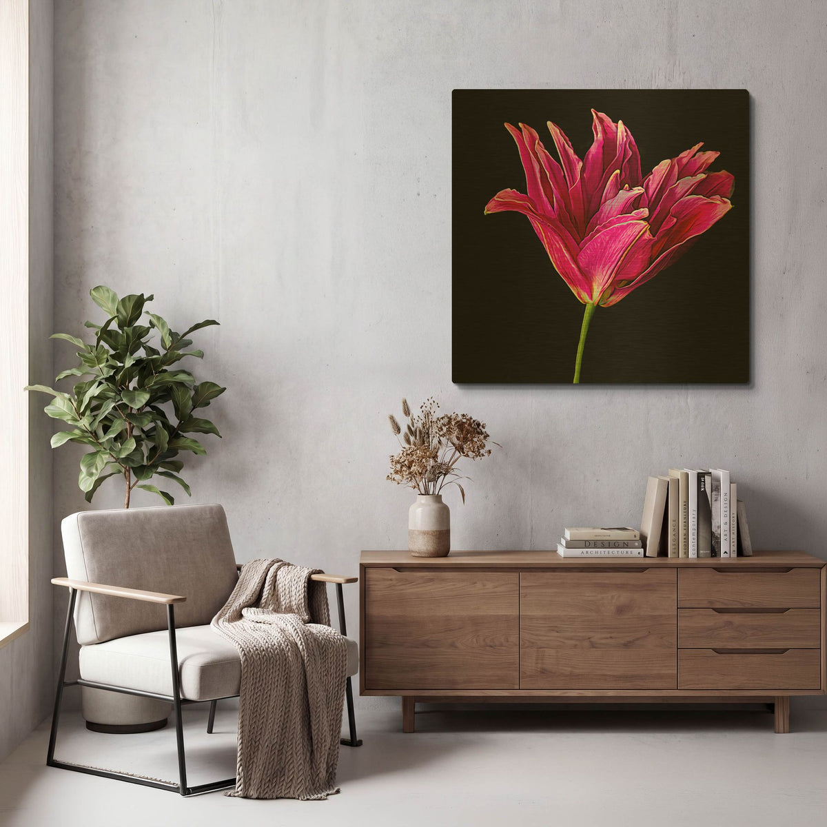 'Miss Lily Midnight' By Pamela Plummer Gold Metal Wall Art