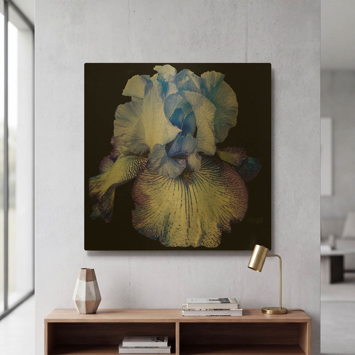 'Ooh Iris' By Pamela Plummer Gold Metal Wall Art