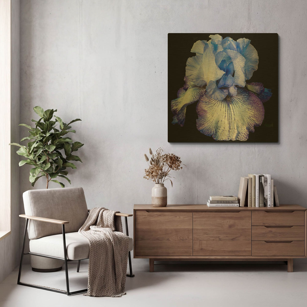 'Ooh Iris' By Pamela Plummer Gold Metal Wall Art