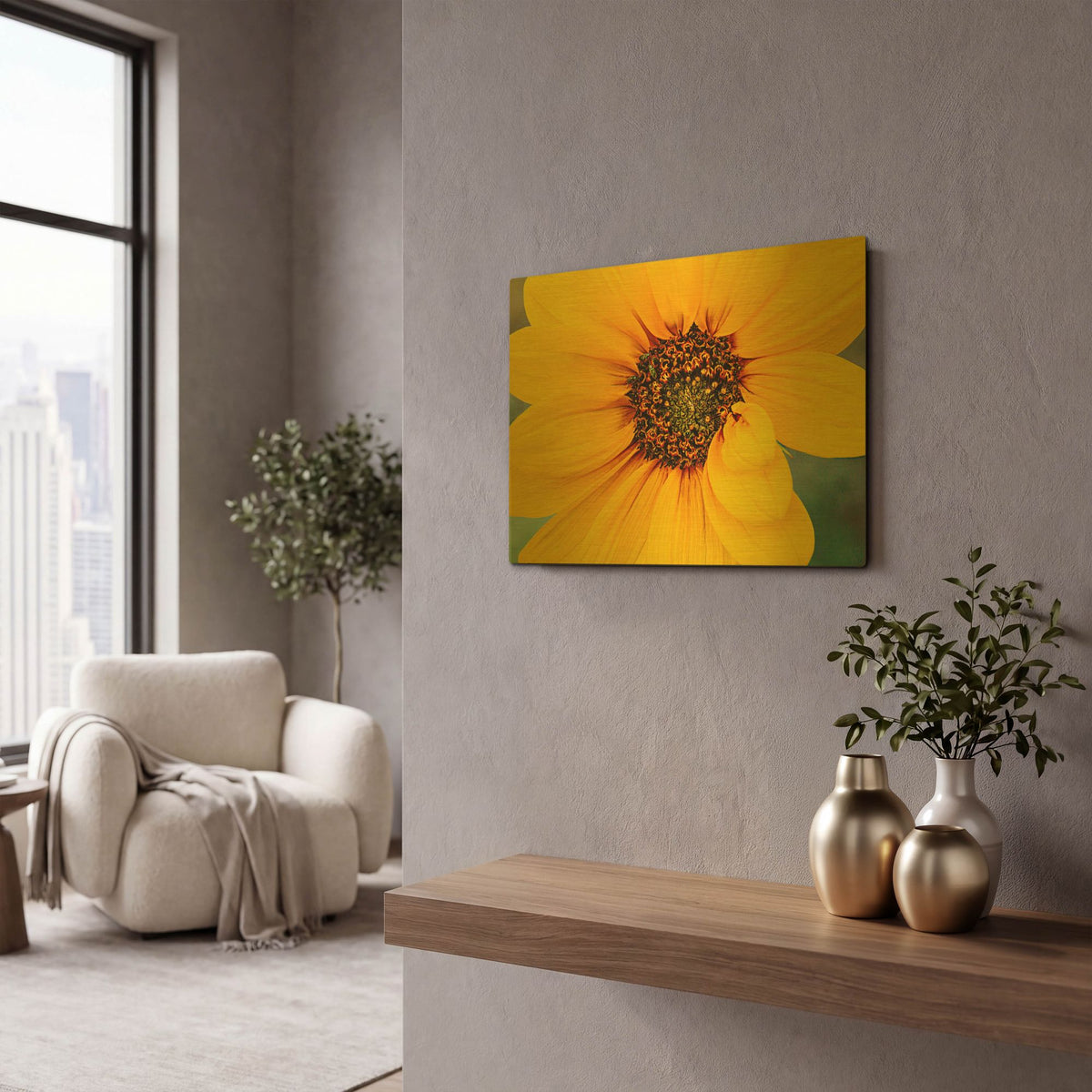 'Petal Gone Wild' By Pamela Plummer Gold Metal Wall Art
