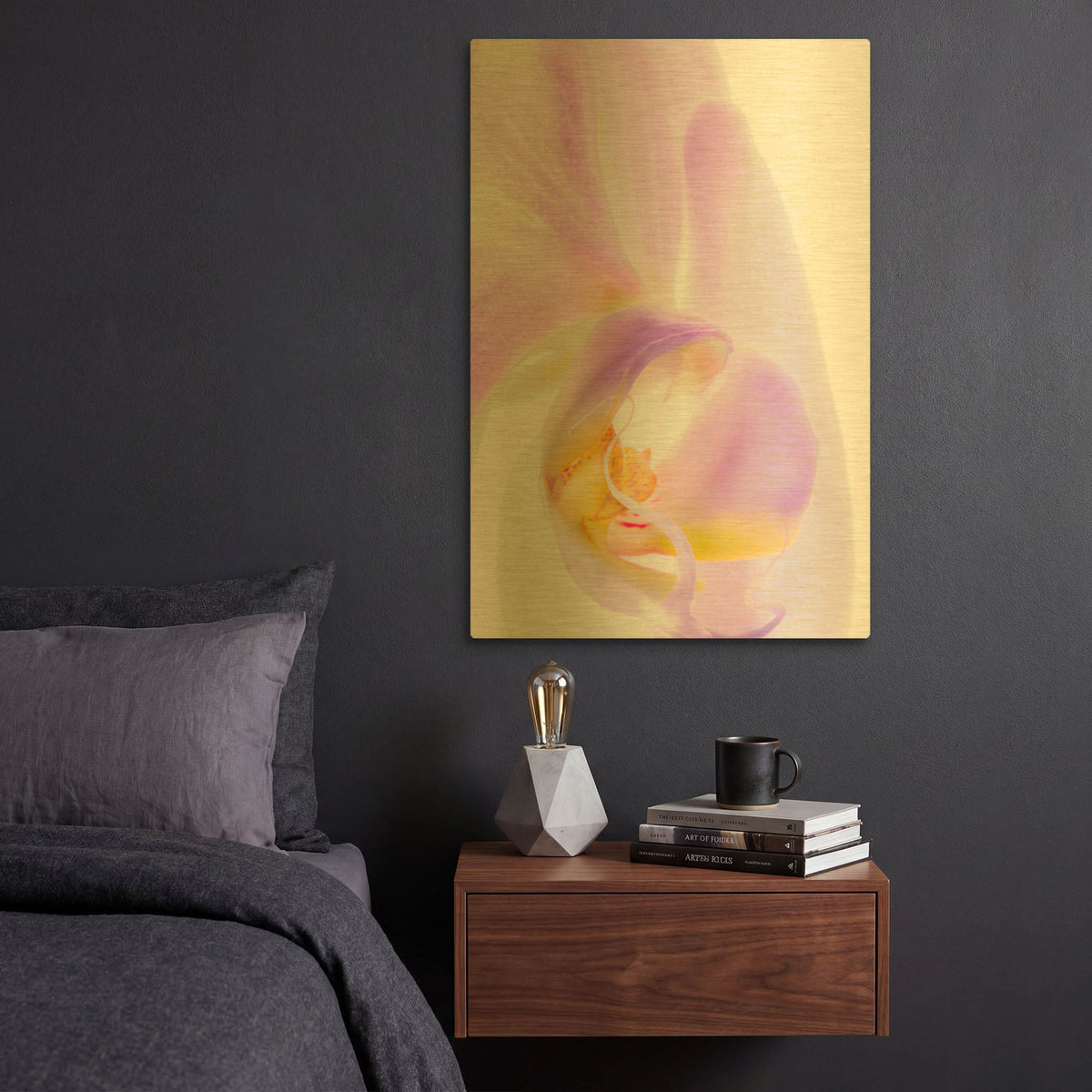 'Phalaenopsis Orchid' By Pamela Plummer Gold Metal Wall Art