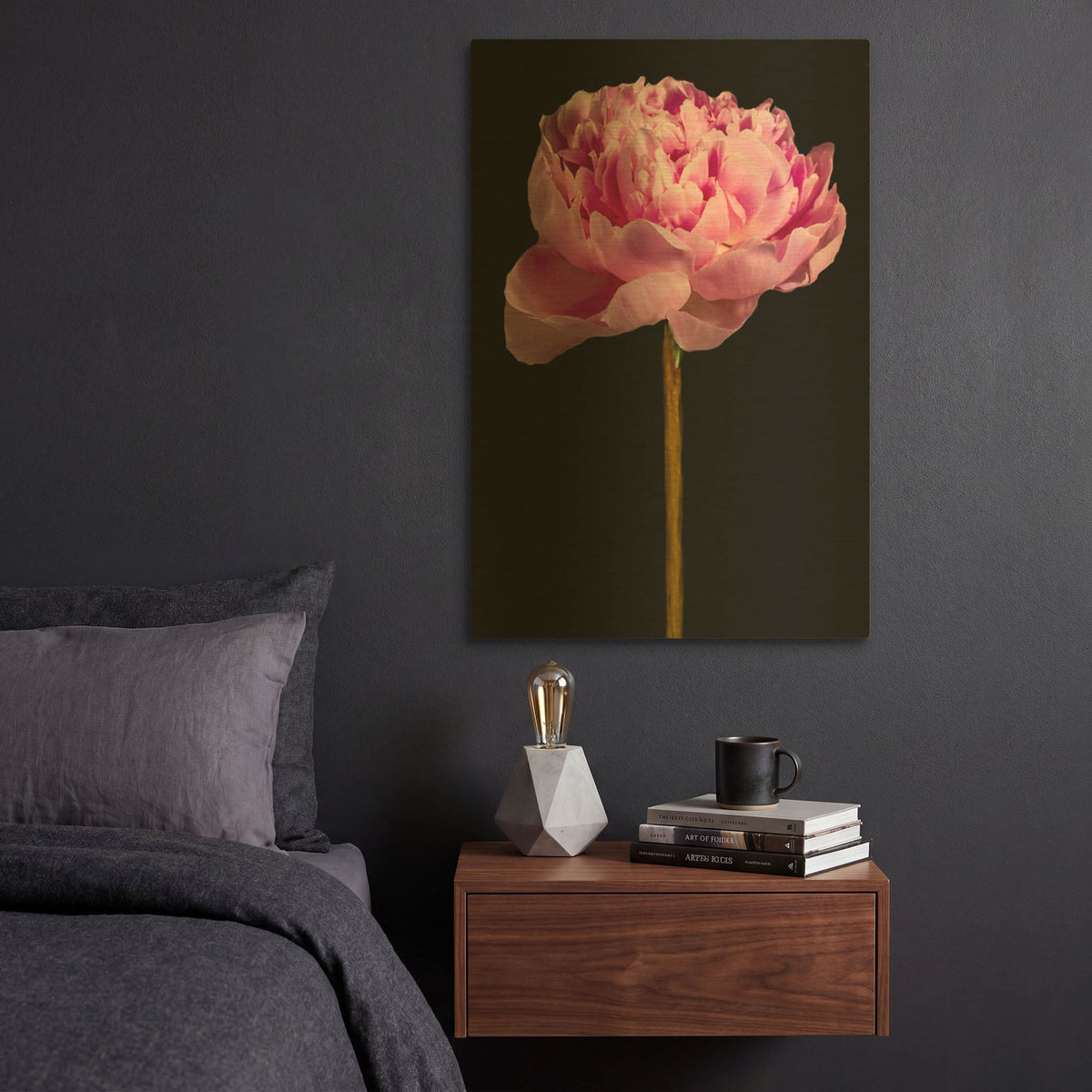 'Pink Peony' By Pamela Plummer Gold Metal Wall Art