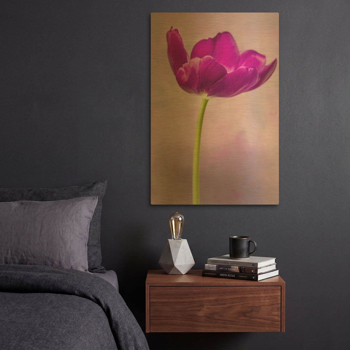 'Purple Majesty' By Pamela Plummer Gold Metal Wall Art