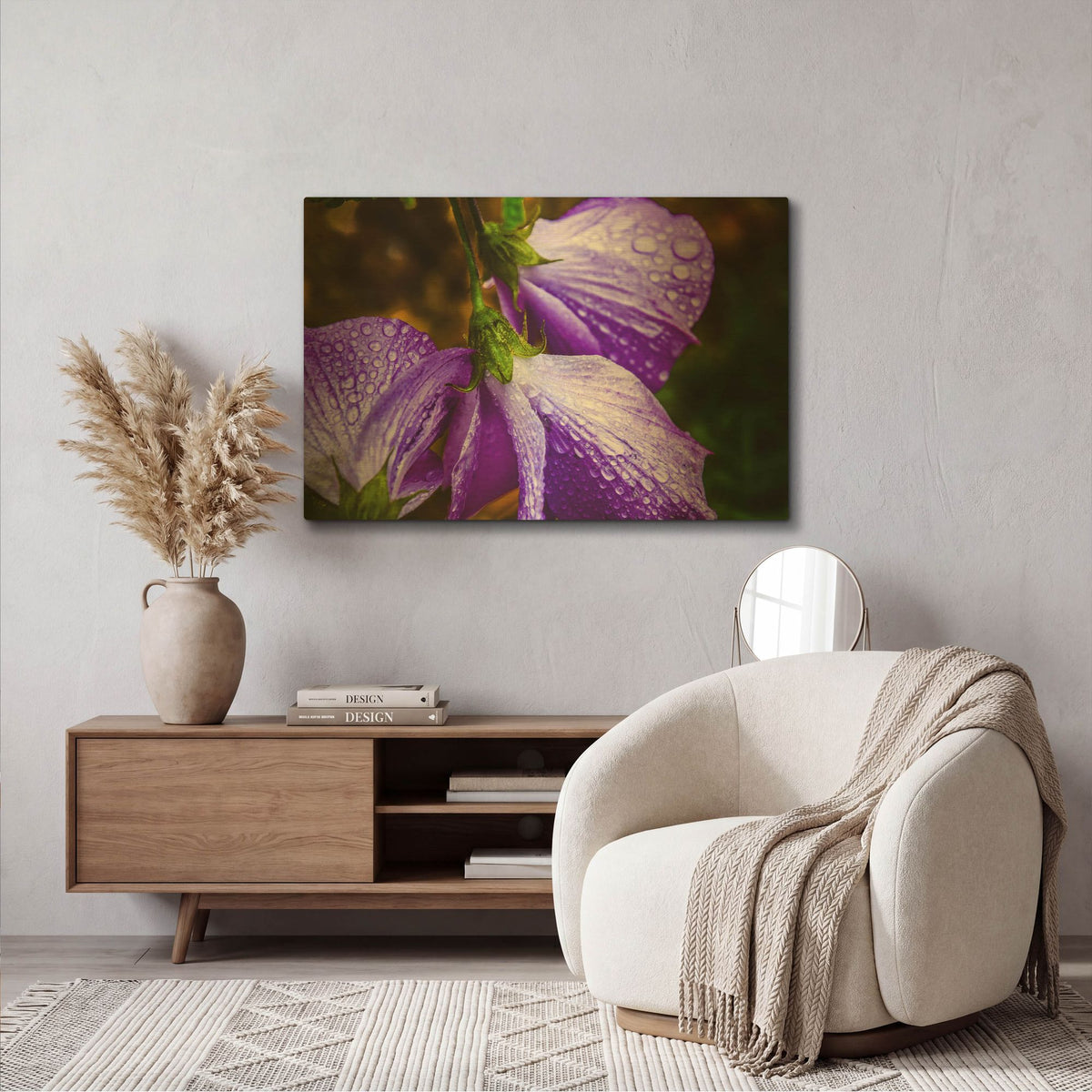 'Purple Rain' By Pamela Plummer Gold Metal Wall Art