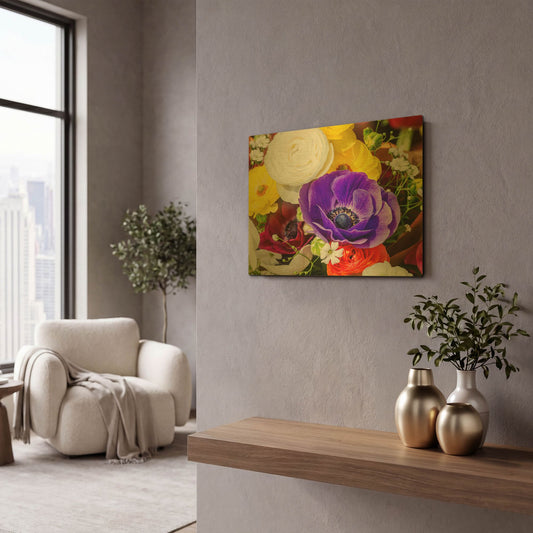 'Spring Bouquet' By Pamela Plummer Gold Metal Wall Art