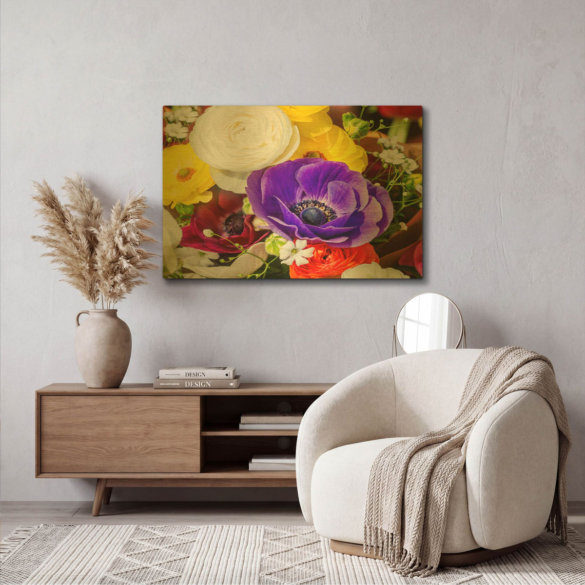 'Spring Bouquet' By Pamela Plummer Gold Metal Wall Art