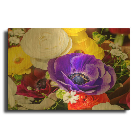 'Spring Bouquet' By Pamela Plummer Gold Metal Wall Art