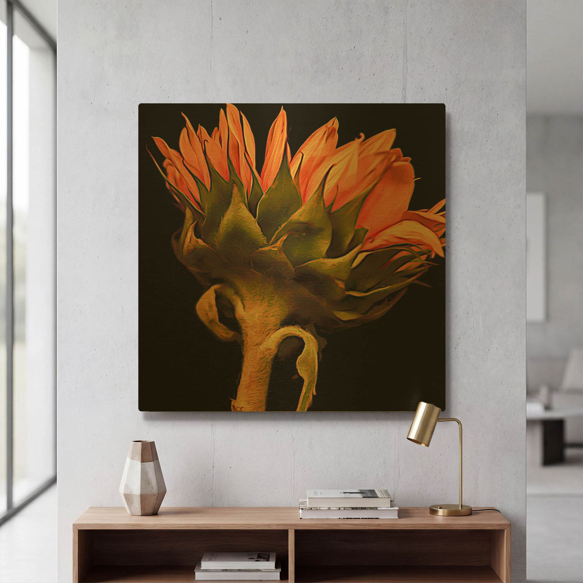 'Sunflower' By Pamela Plummer Gold Metal Wall Art