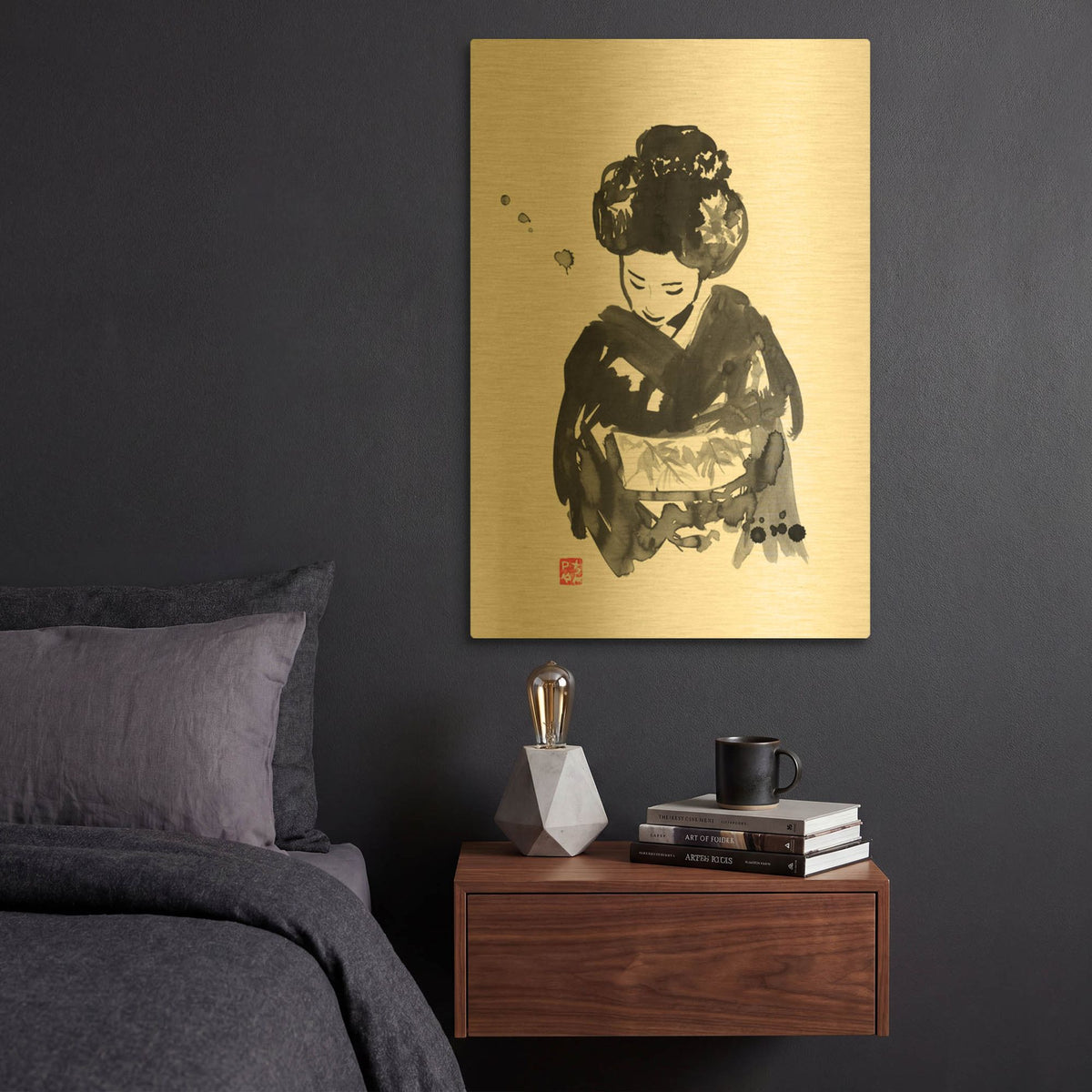 'Take A Bow' By Pechane Gold Metal Wall Art