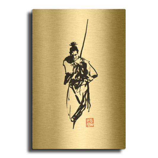 'Toshiro' By Pechane Gold Metal Wall Art