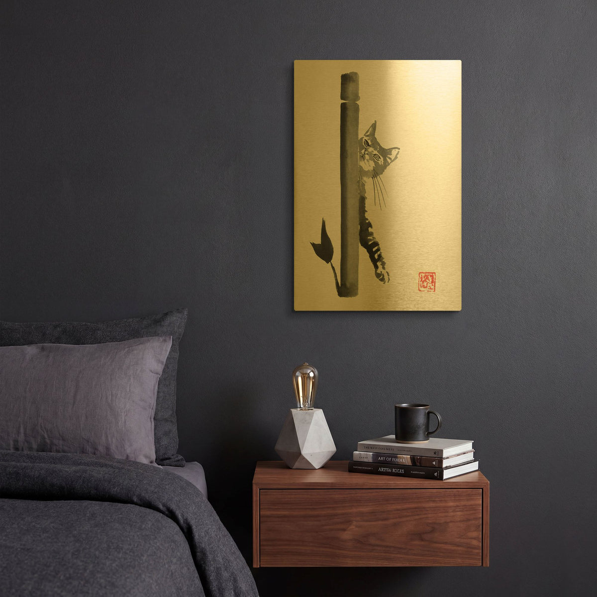 'Clide' By Pechane Gold Metal Wall Art