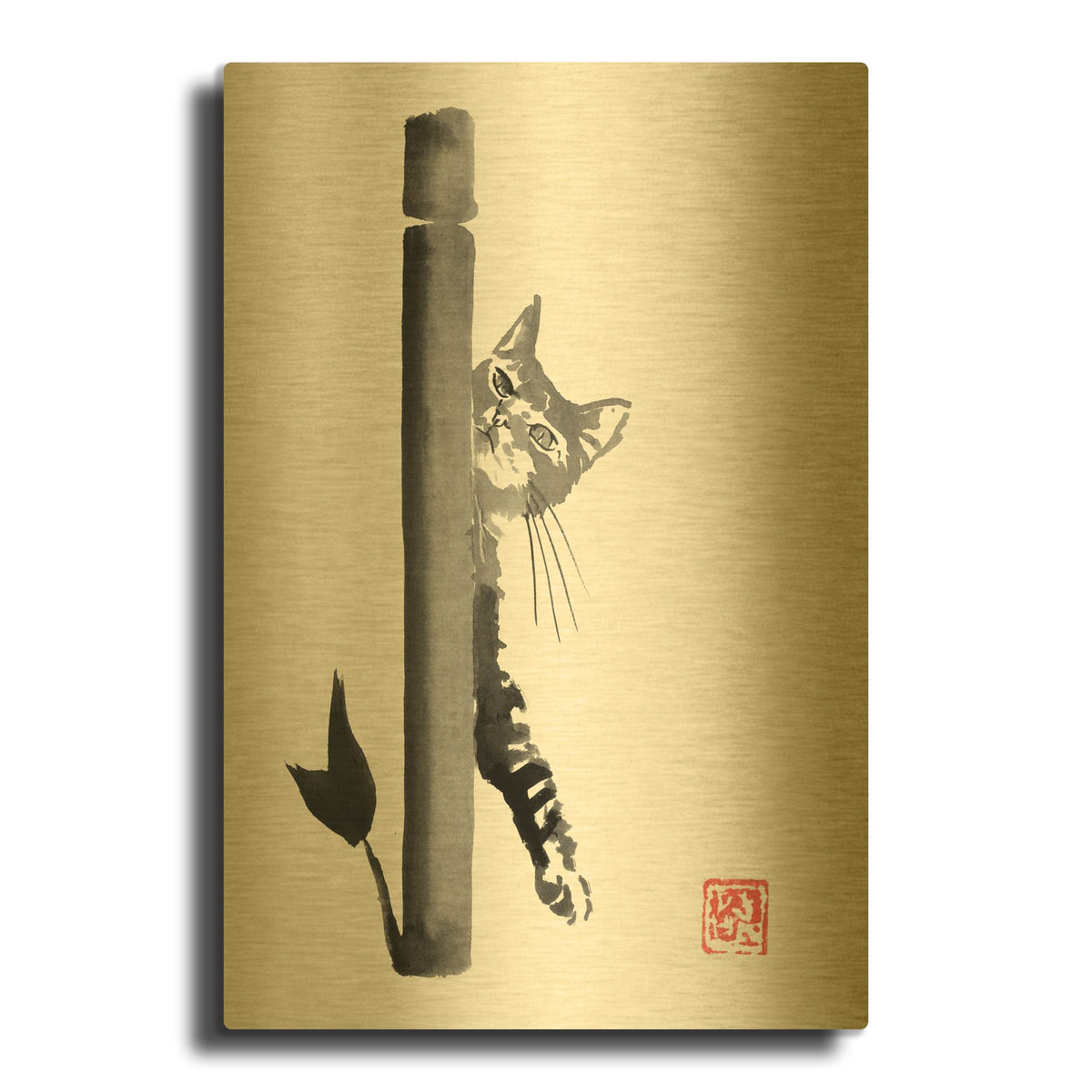 'Clide' By Pechane Gold Metal Wall Art
