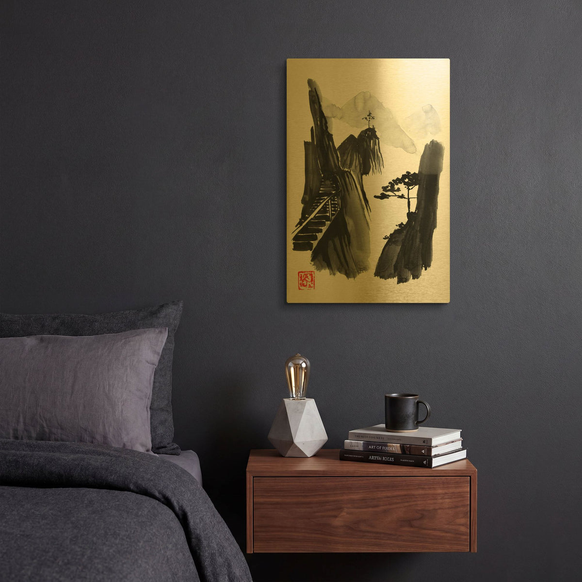 'Stairway To Heaven' By Pechane Gold Metal Wall Art