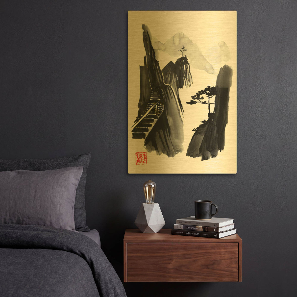 'Stairway To Heaven' By Pechane Gold Metal Wall Art