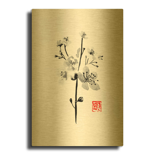 'Branche' By Pechane Gold Metal Wall Art