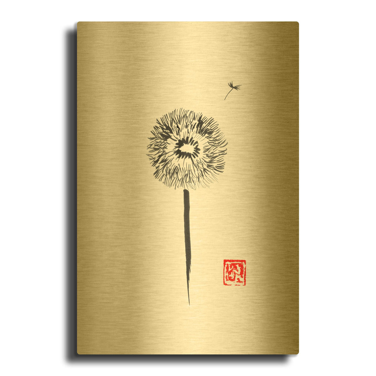 'Pissenlit' By Pechane Gold Metal Wall Art