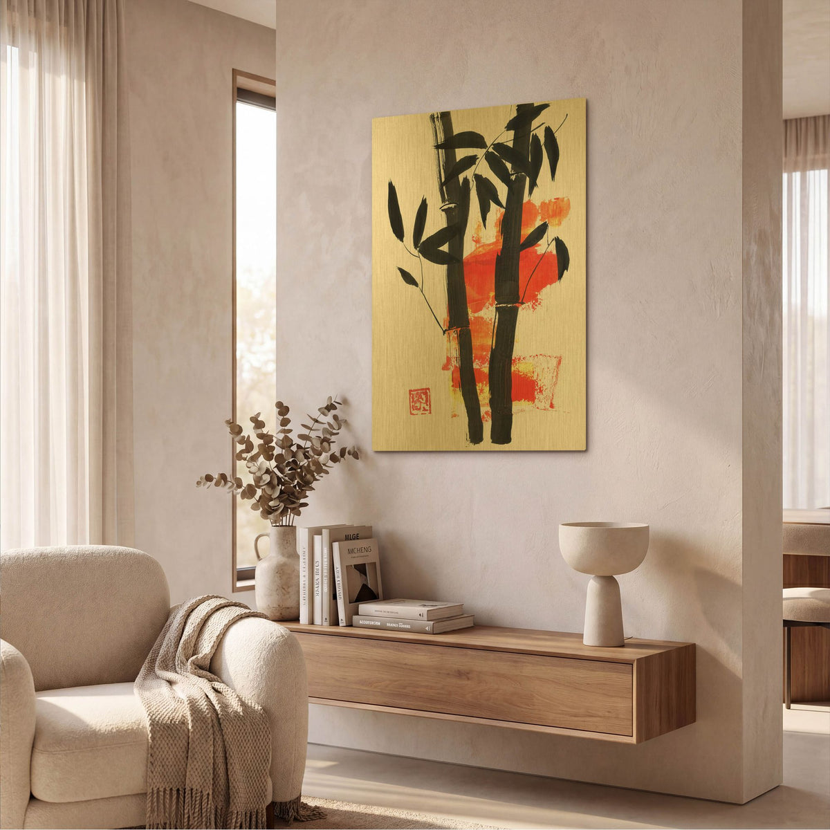 'Abstract 09' By Pechane Gold Metal Wall Art