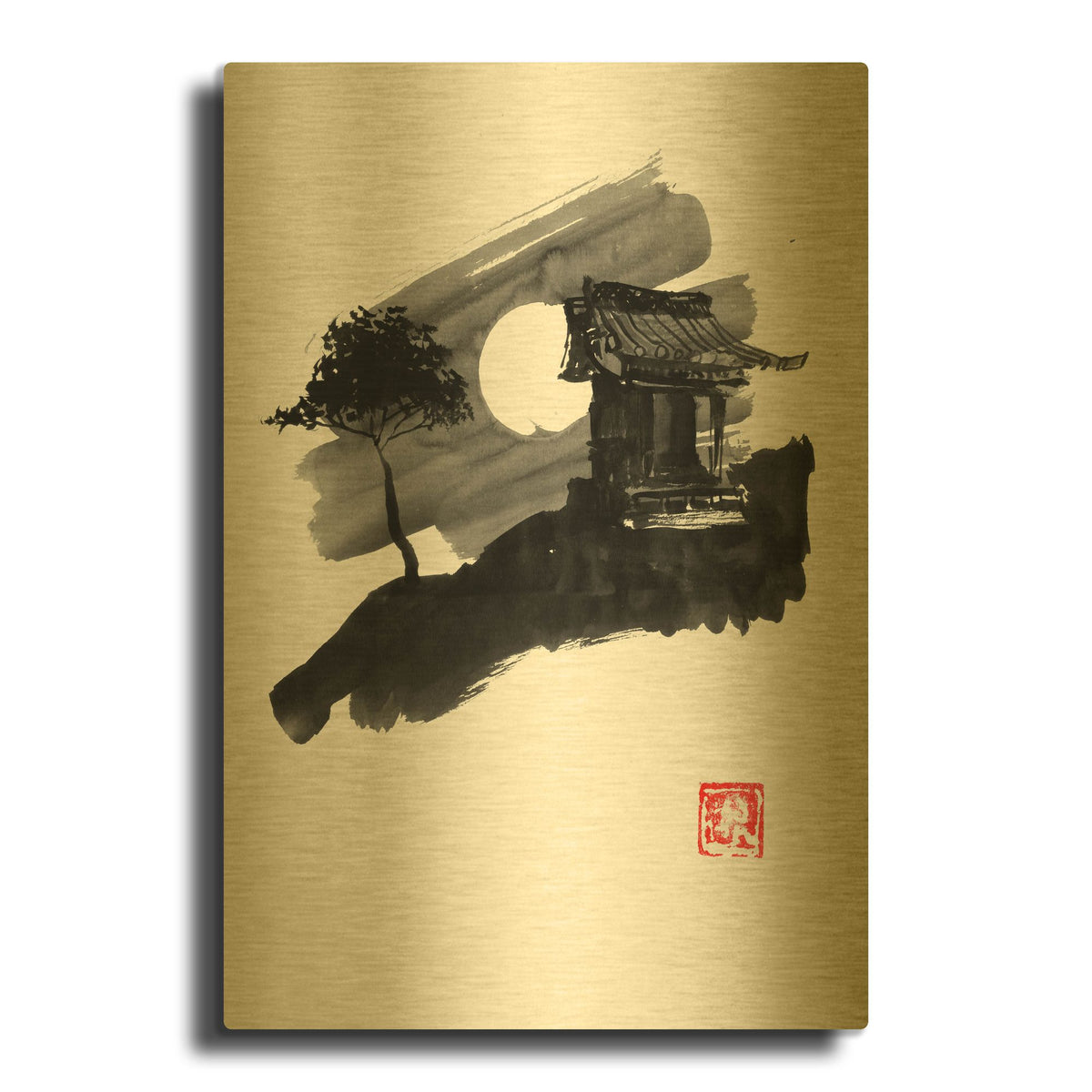 'Shrine' By Pechane Gold Metal Wall Art