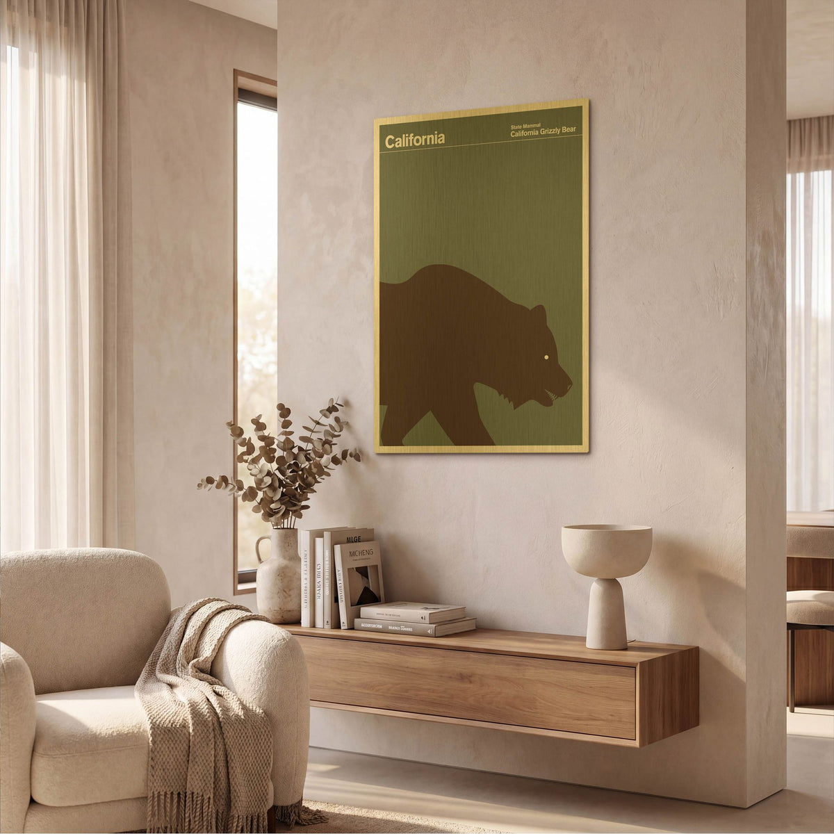 'Montague Posters 4' By Print Collection Gold Metal Wall Art