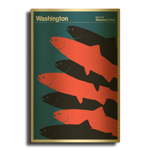 'Montague Posters 21' By Print Collection Gold Metal Wall Art