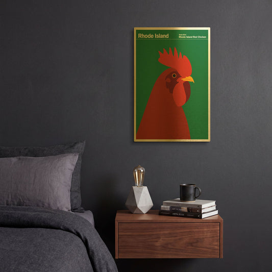 'State Posters 17' By Print Collection Gold Metal Wall Art