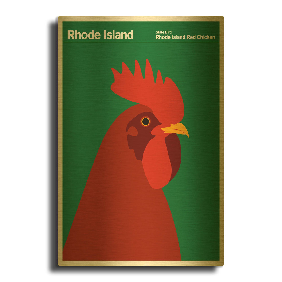 'State Posters 17' By Print Collection Gold Metal Wall Art