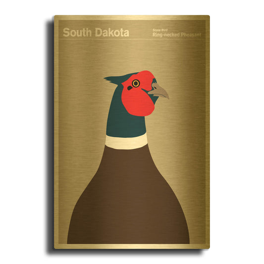 'State Posters 19' By Print Collection Gold Metal Wall Art
