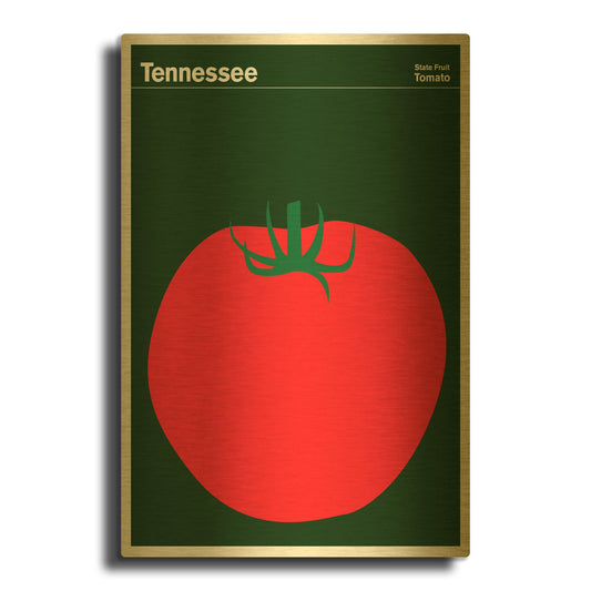 'State Posters 20' By Print Collection Gold Metal Wall Art