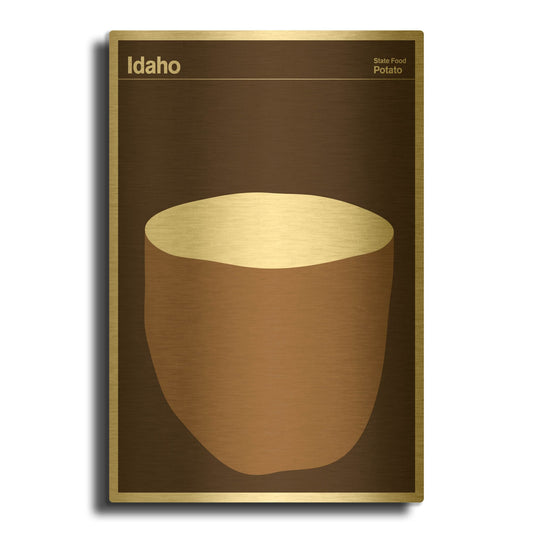 'State Posters ID' By Print Collection Gold Metal Wall Art