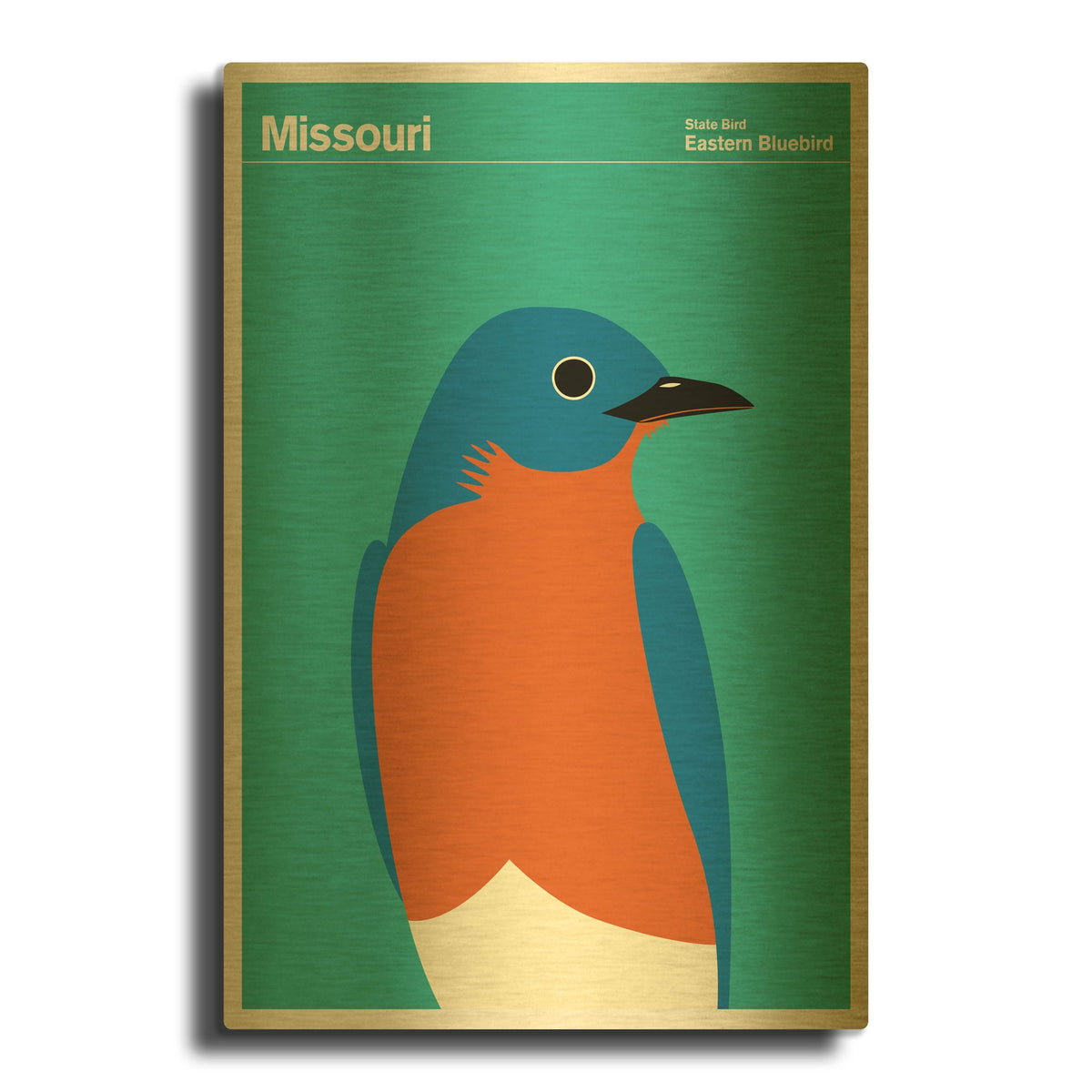 'State Posters MI' By Print Collection Gold Metal Wall Art