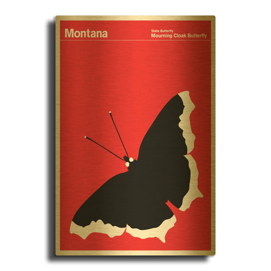 'State Posters MT' By Print Collection Gold Metal Wall Art