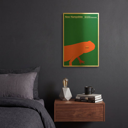 'State Posters NH' By Print Collection Gold Metal Wall Art