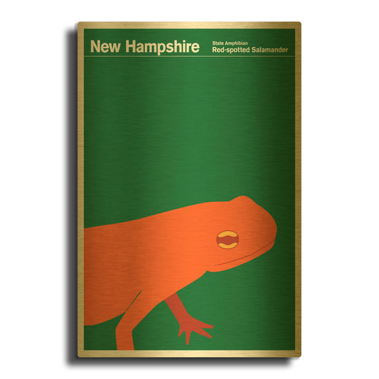 'State Posters NH' By Print Collection Gold Metal Wall Art