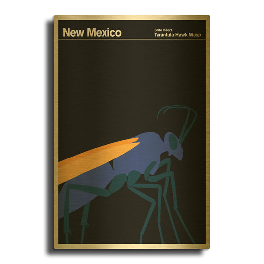 'State Posters NM' By Print Collection Gold Metal Wall Art